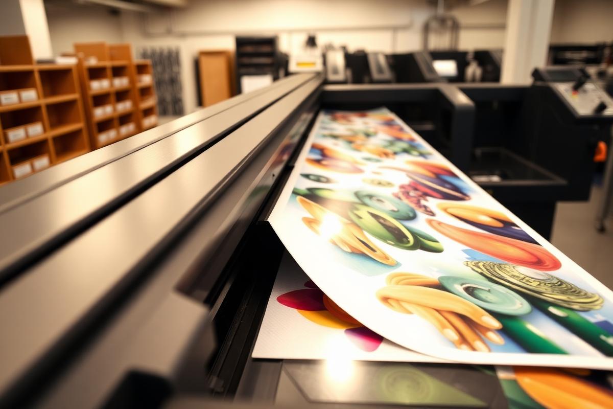 Presse numérique grand format imprimant un support couleur